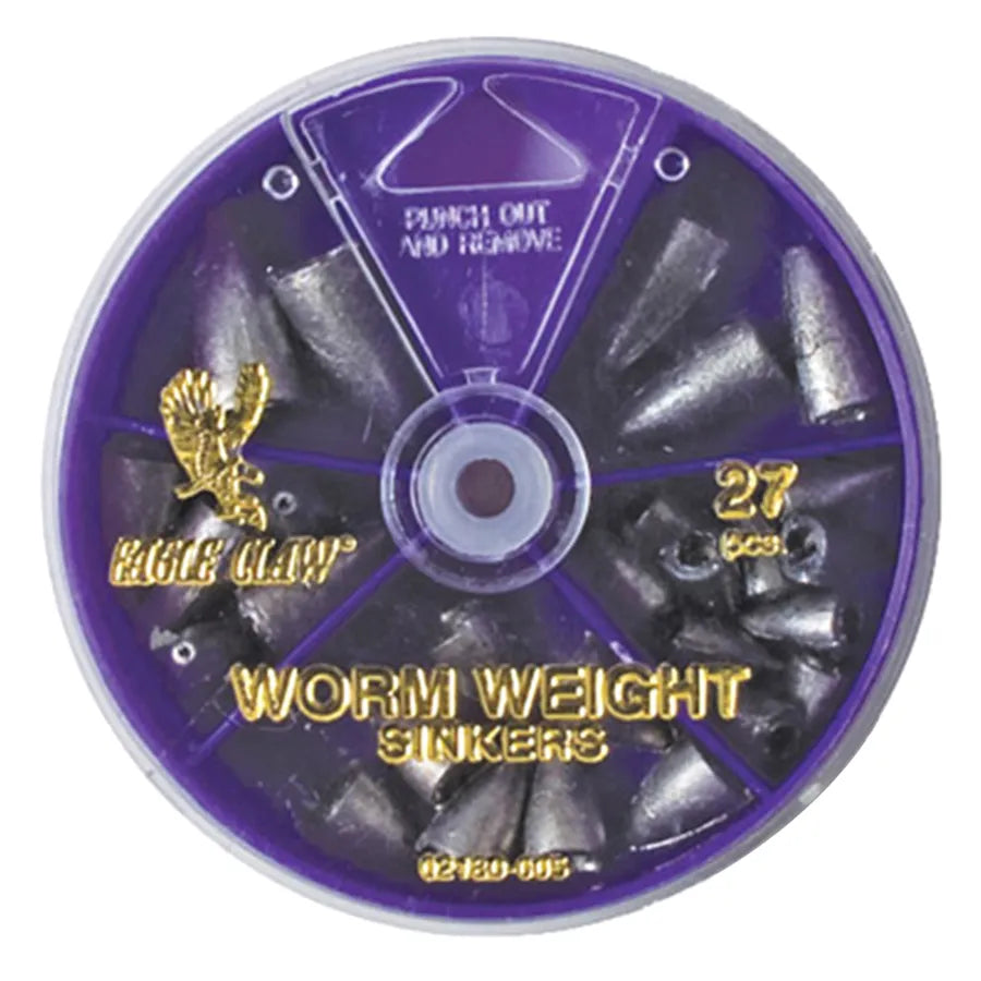 Eagle Claw Worm Weight Sinkers 27PC