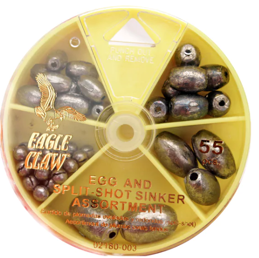 Eagle Claw Egg Sinker/Split Shot 55PC