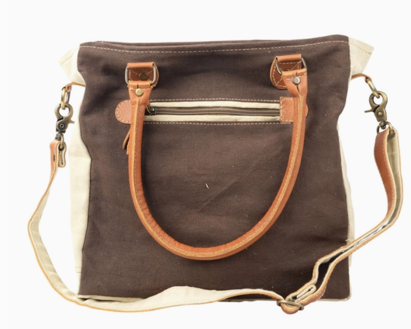 Brown Back Drop with Fish Canvas Tote Bag