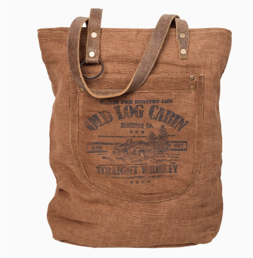 Old Log Cabin Tote Bag