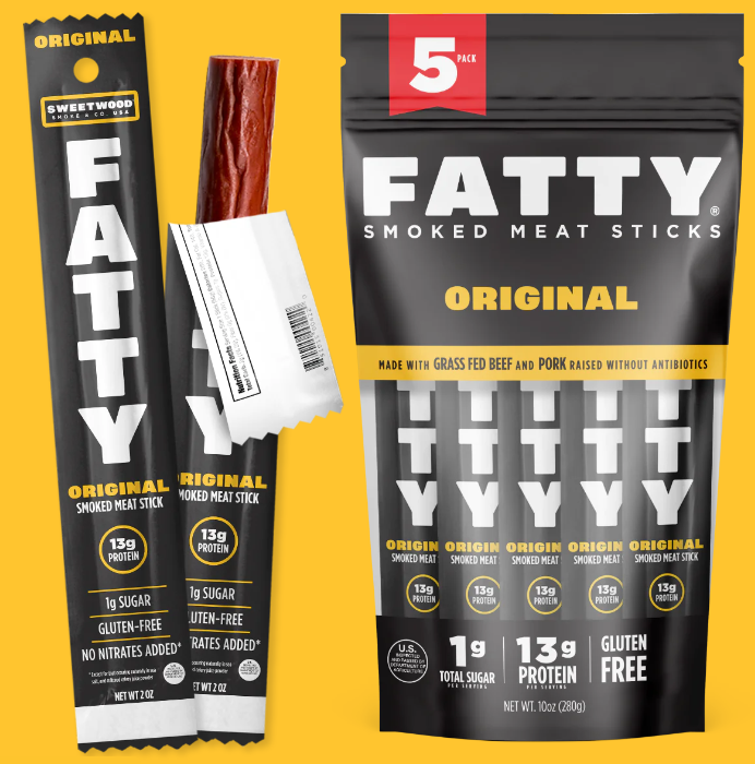 Fatty 2 oz 5-pack Original Smoked Meat Sticks