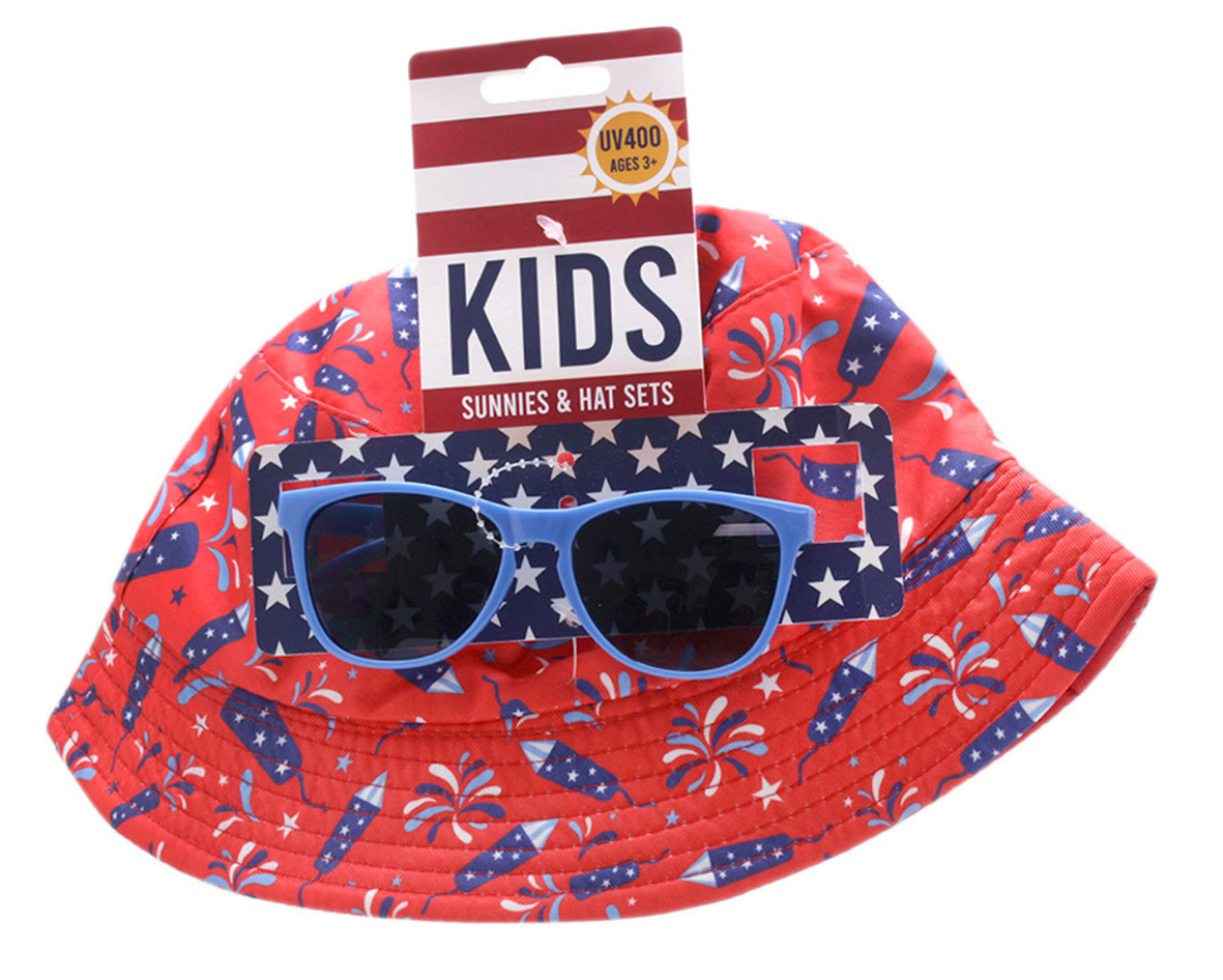 Kids Bucket Hat w/Sunglasses