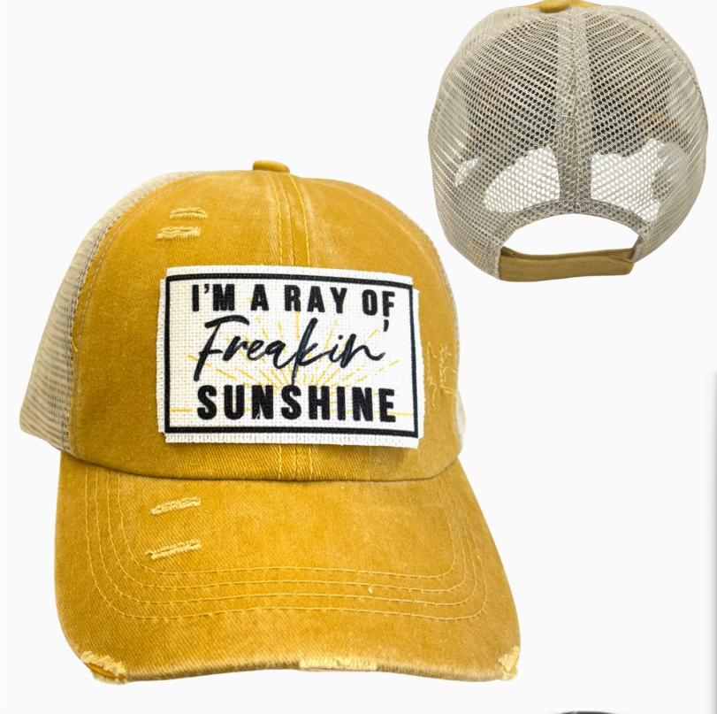 I'm a Ray of Freakin' Sunshine Hat Mustard