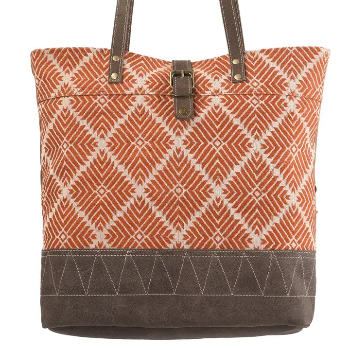 Rust Tones with Fur Tote Bag