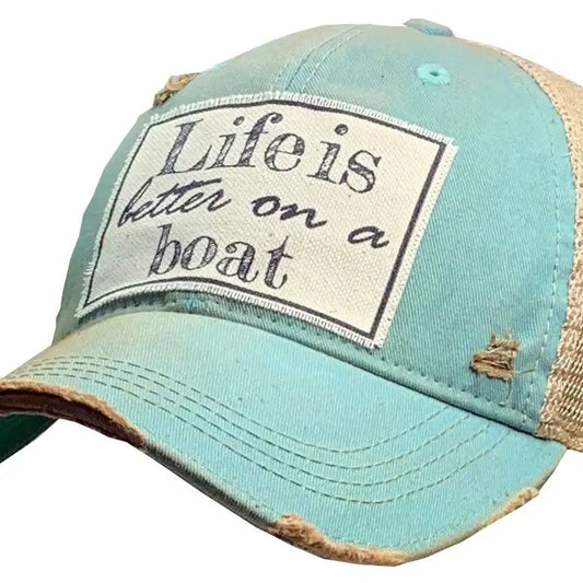 Distressed trucker hats
