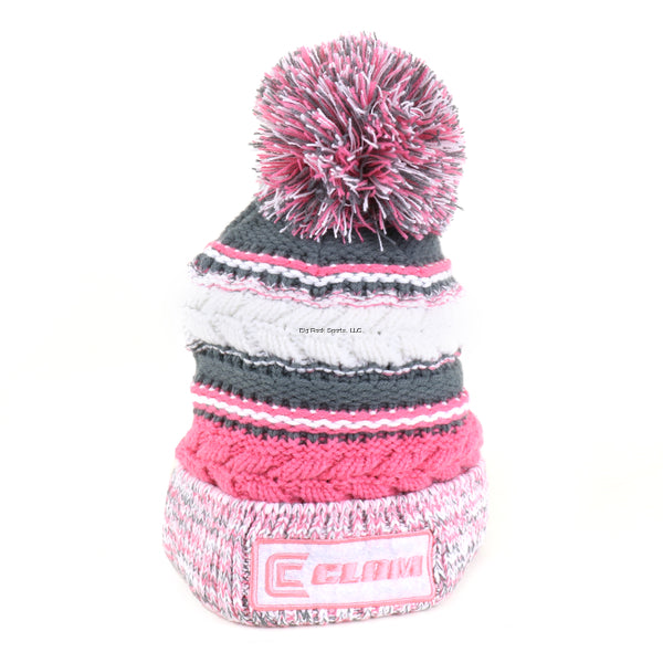 Clam Knit Pom Beanie - Pink