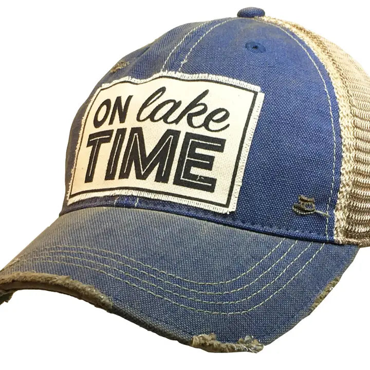 Distressed trucker hats