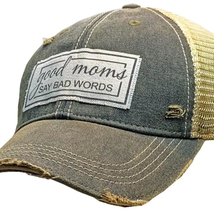 Distressed trucker hats