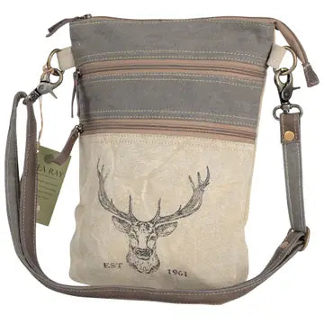 Double Zipper Deer Cross Body