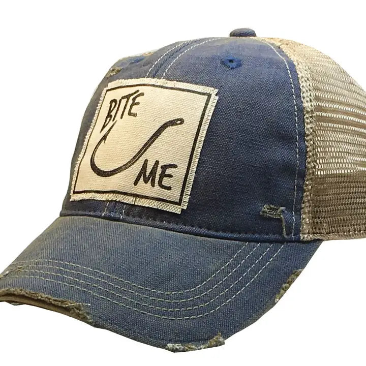 Distressed trucker hats